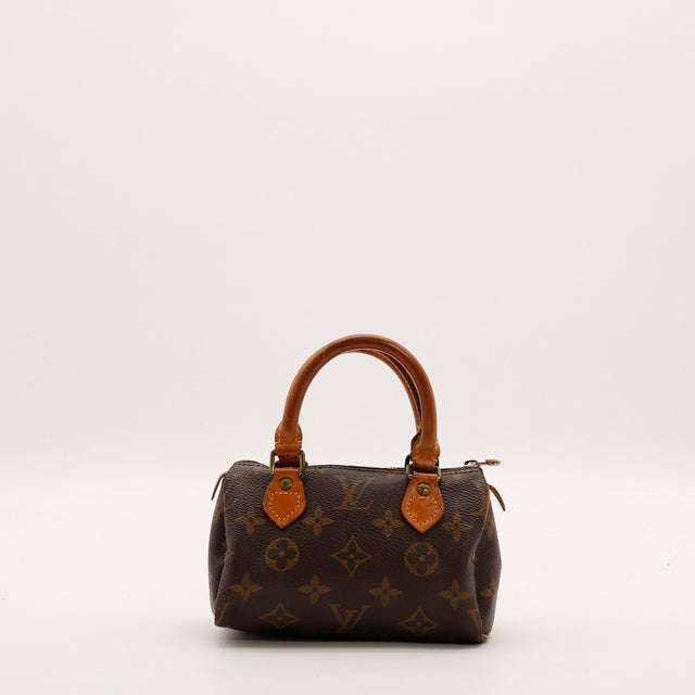 Sac Louis Vuitton Speedy Nano toile Monogram vue de face occasion authentique — AMANA Vintage