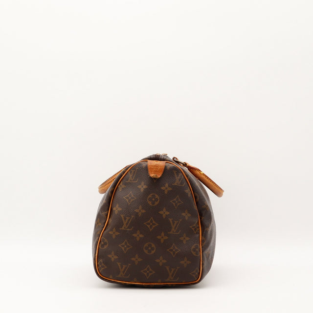 Sac Louis Vuitton Speedy 30 vue laterale toile Monogramme — AMANA Vintage