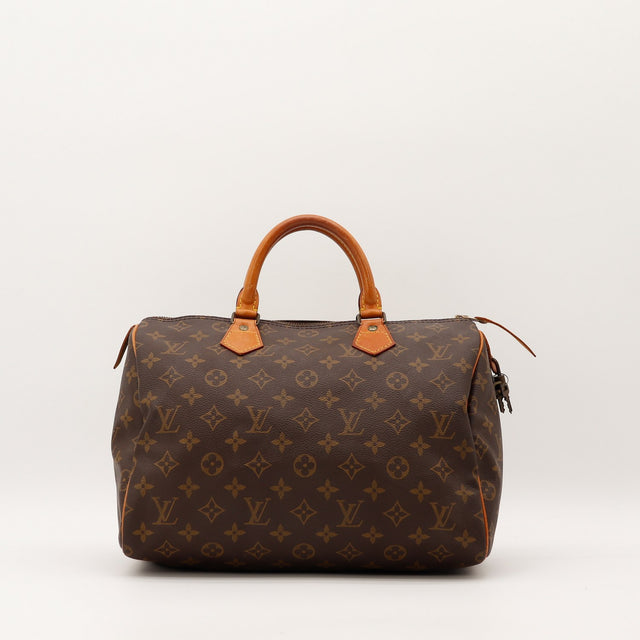 Sac Louis Vuitton Speedy 30 toile Monogramme vue de face occasion authentique — AMANA Vintage