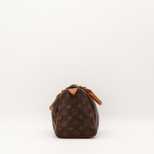 Sac Louis Vuitton Speedy 25 vue de côté opposé toile Monogramme — AMANA Vintage
