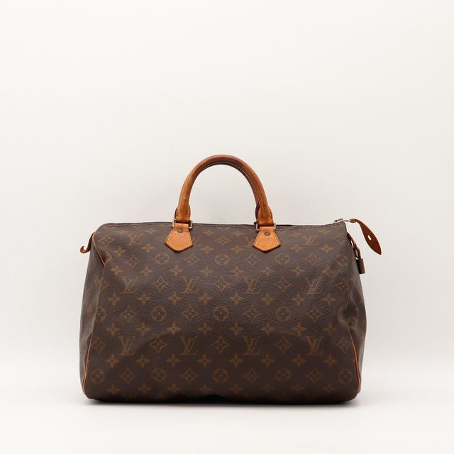 Sac Louis Vuitton Speedy 35 toile Monogramme vue de face occasion authentique — AMANA Vintage