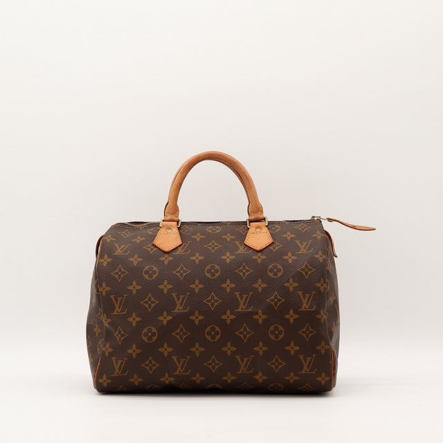 Sac Louis Vuitton Speedy 35 toile Monogramme vue de face occasion authentique — AMANA Vintage