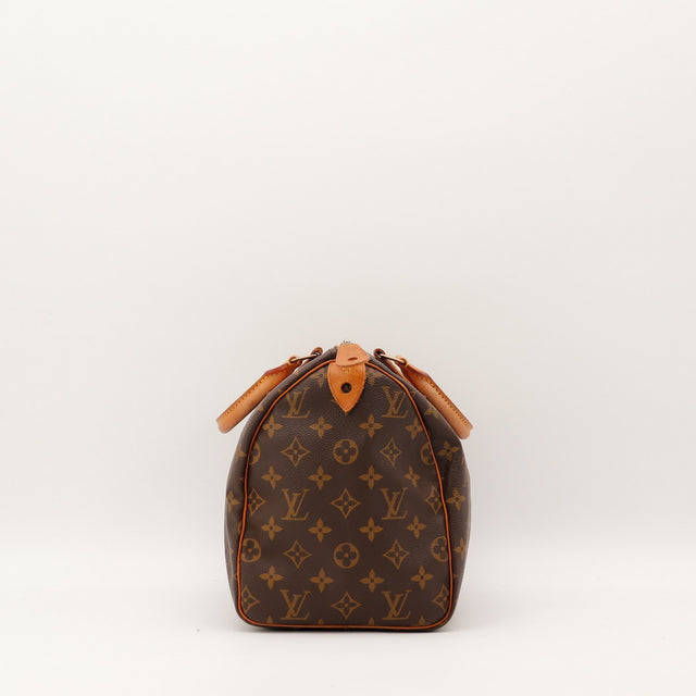 Côté du sac Louis Vuitton Speedy 35 toile Monogramme occasion authentique — AMANA Vintage