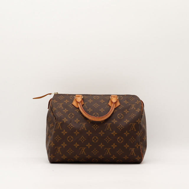 Sac Louis Vuitton Speedy 35 vue arrière toile Monogramme occasion authentique — AMANA Vintage