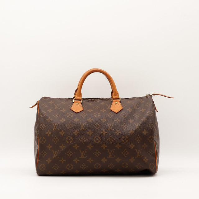 Sac Louis Vuitton Speedy 35 toile Monogramme vue de face occasion authentique — AMANA Vintage