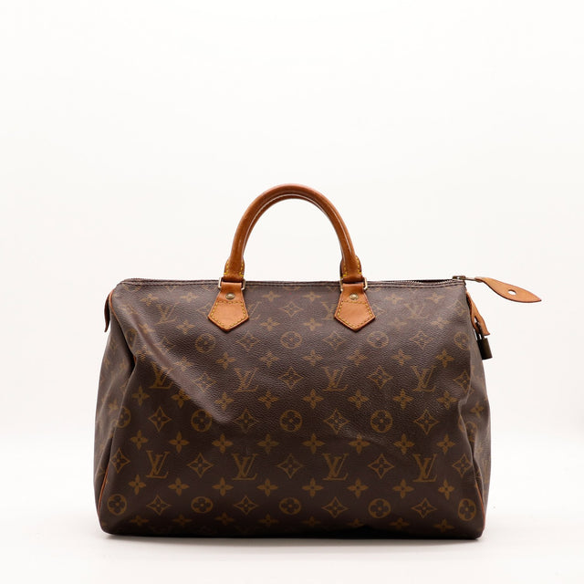 Sac Louis Vuitton Speedy 35 toile Monogramme vue de face occasion authentique — AMANA Vintage