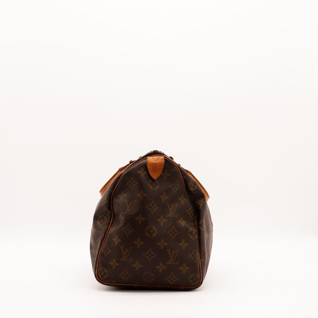 Vue de fond Louis Vuitton Speedy 35 toile Monogramme — AMANA Vintage