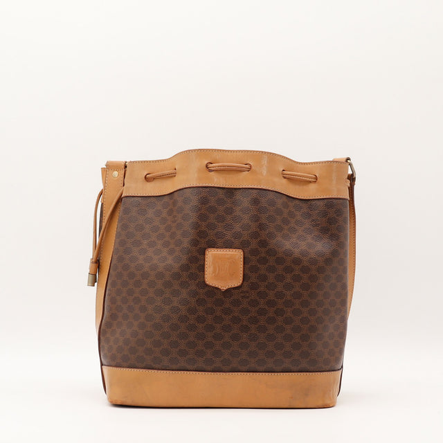 Sac seau Céline Macadam toile enduite vue de face occasion authentique — AMANA Vintage