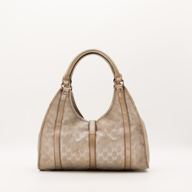 Sac Gucci Hobo toile monogrammée vue arrière occasion authentique — AMANA Vintage