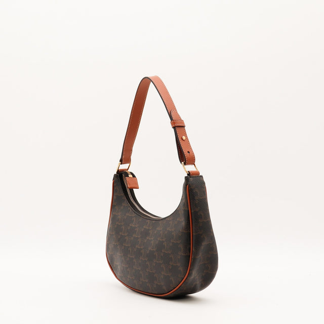 Sac Céline Ava bandoulière cuir cognac vue de profil occasion authentique — AMANA Vintage