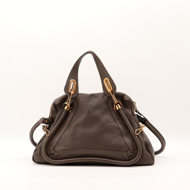 Sac Chloé Paraty cuir grainé marron vue arrière occasion authentique — AMANA Vintage