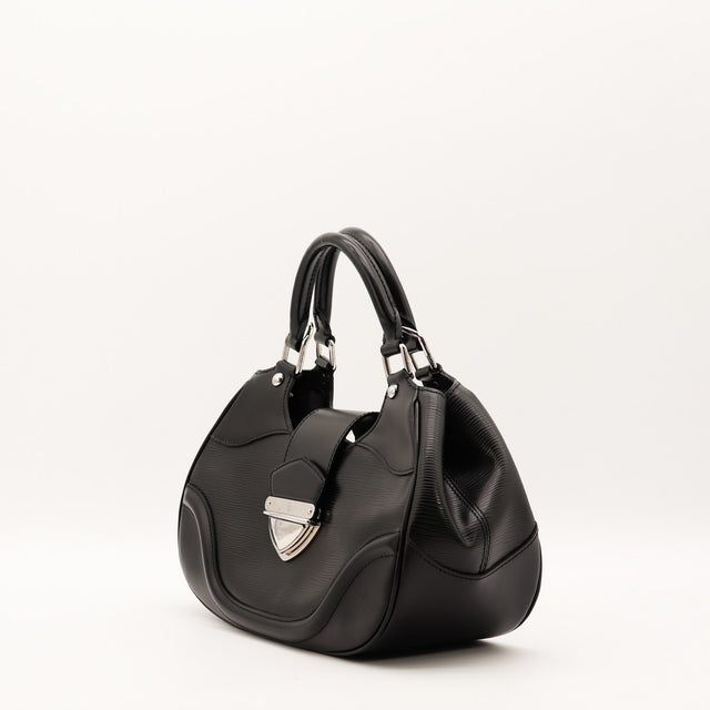 Sac Louis Vuitton cuir Épi noir vue trois quarts occasion authentique — AMANA Vintage