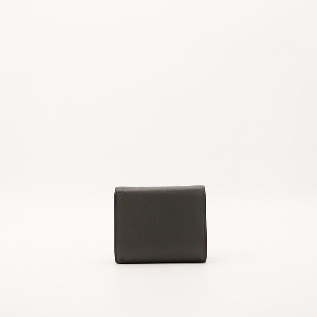 Portefeuille Céline Paris vue de dos cuir grainé noir — AMANA Vintage