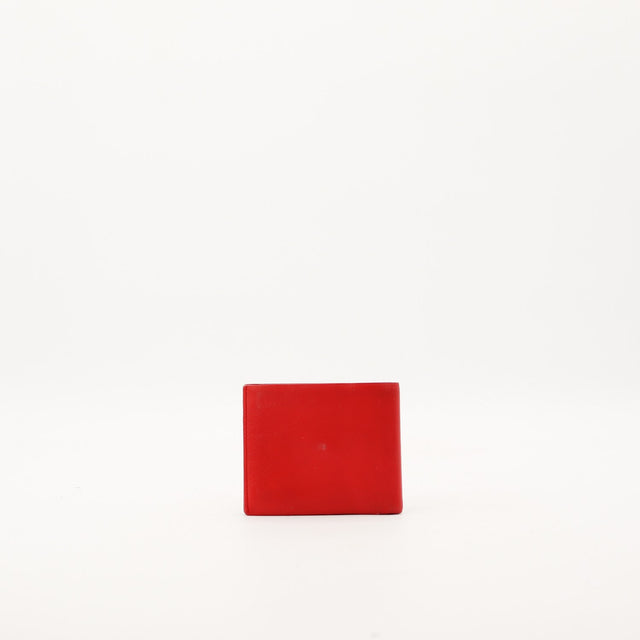 Portefeuille Courrèges rouge vue de dos cuir lisse occasion — AMANA Vintage