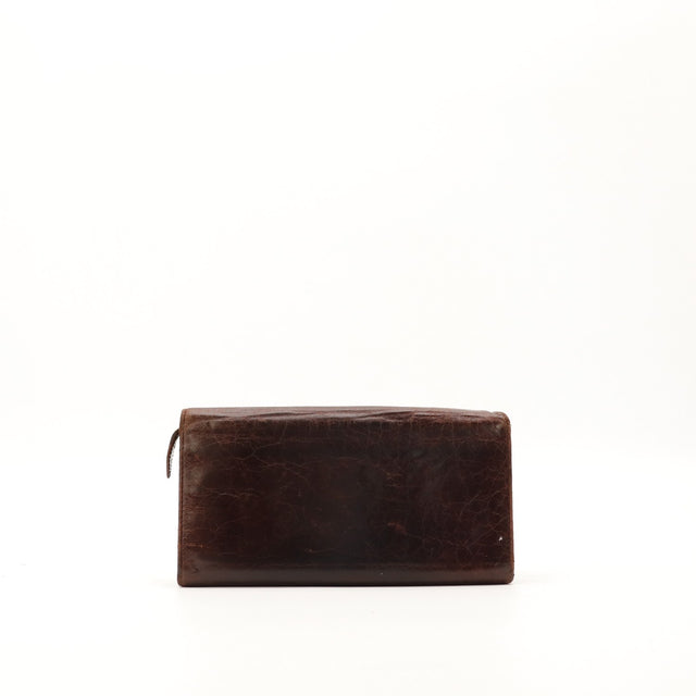 Dos portefeuille Balenciaga cuir marron vieilli usage — AMANA Vintage