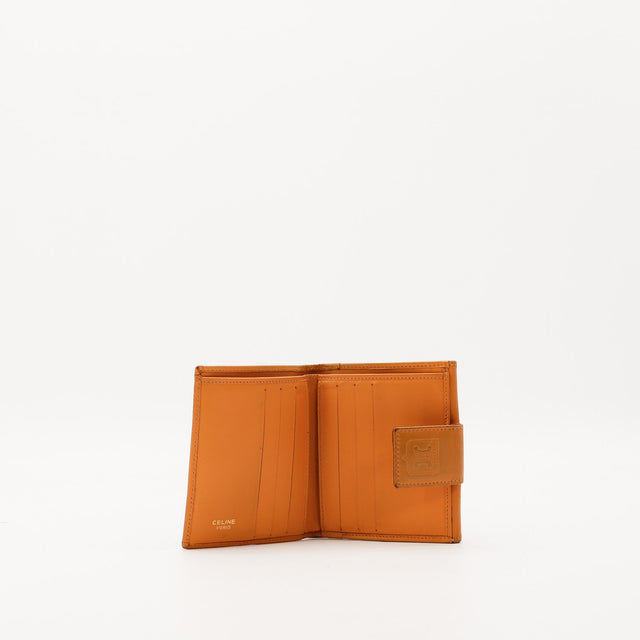 Detail interieur portefeuille Celine Macadam inscription Celine Paris — AMANA Vintage