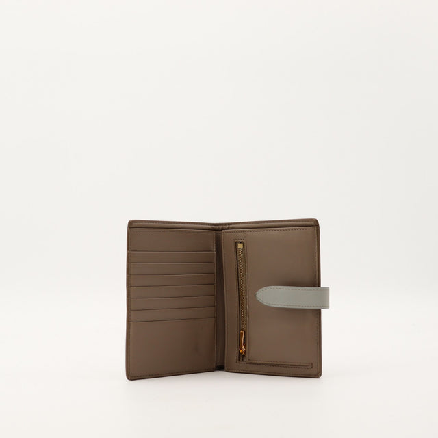 Intérieur portefeuille Celine Strap compartiments cartes et zip doré — AMANA Vintage