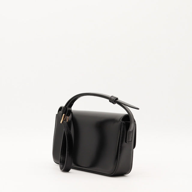 Sac Céline Triomphe cuir noir vue de profil occasion authentique — AMANA Vintage