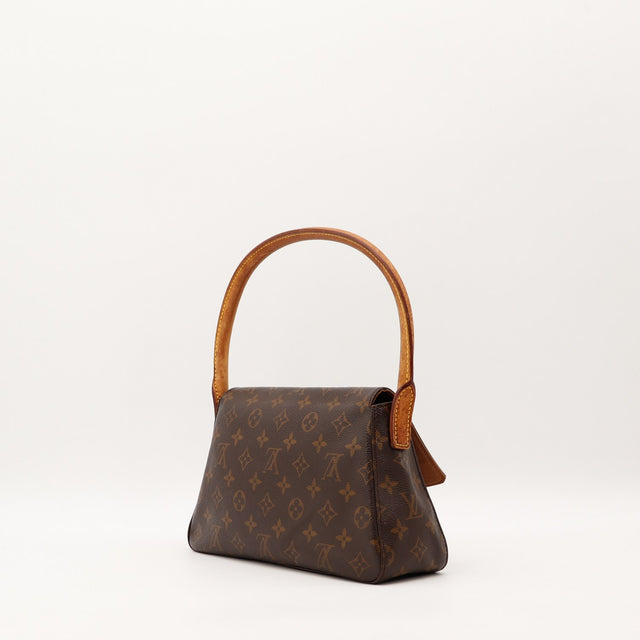 Intérieur doublure caramel Louis Vuitton Mini Looping occasion authentique — AMANA Vintage
