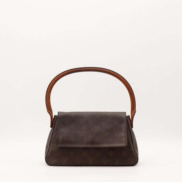 Sac Louis Vuitton Mini Looping toile Monogram vue de face occasion authentique — AMANA Vintage