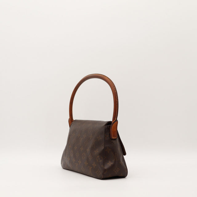 Intérieur doublure textile Louis Vuitton Mini Looping occasion authentique — AMANA Vintage