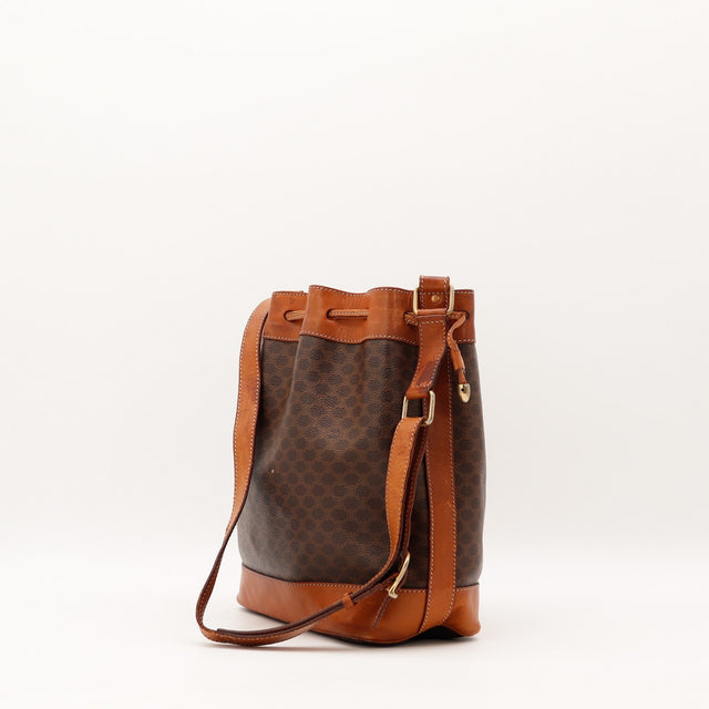 Bandoulière réglable cuir Céline seau Macadam occasion — AMANA Vintage