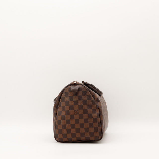 Coins et fond Louis Vuitton Speedy 30 Damier Ébène occasion authentique — AMANA Vintage