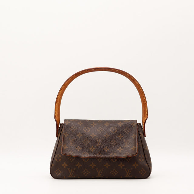 Sac Louis Vuitton Mini Looping toile Monogram vue de face occasion authentique — AMANA Vintage