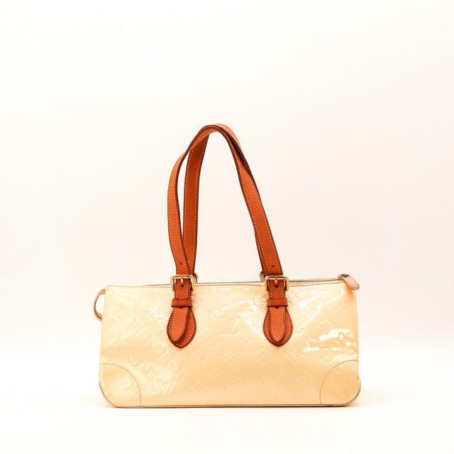 Intérieur toile beige Louis Vuitton Rosewood Avenue Vernis occasion authentique — AMANA Vintage