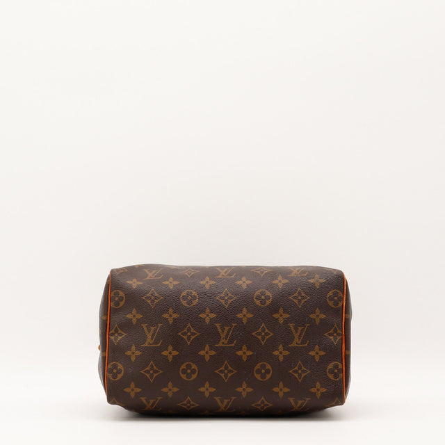 Détail de la tirette Louis Vuitton Speedy 25 Toile Monogramme occasion authentique — AMANA Vintage