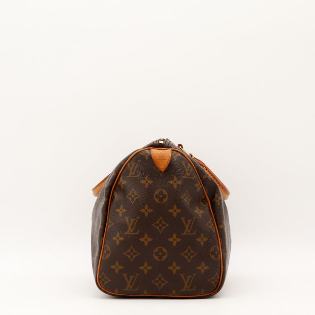 Vue de la fermeture éclair Louis Vuitton Speedy 30 Toile Monogramme occasion authentique — AMANA Vintage