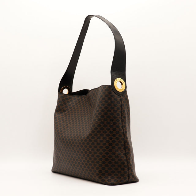 Intérieur cuir noir Céline Hobo Macadam occasion authentique — AMANA Vintage