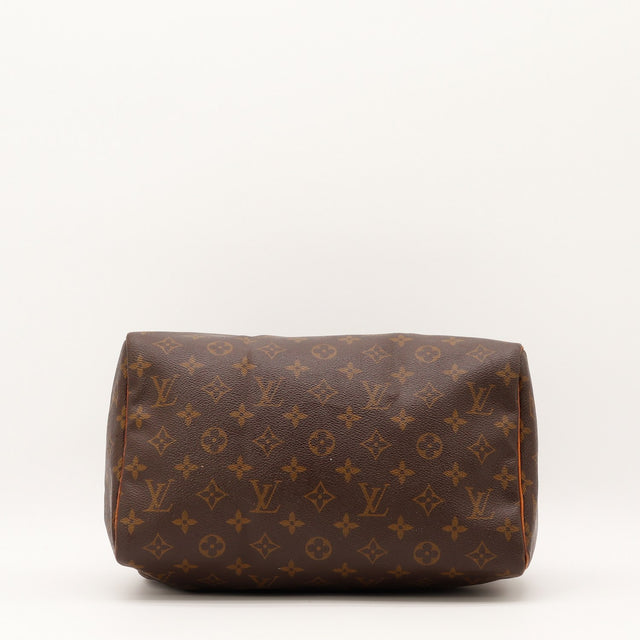 Détail de la tirette Louis Vuitton Speedy 30 Toile Monogramme occasion authentique — AMANA Vintage