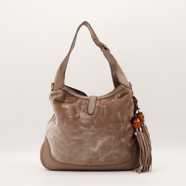 Anse cuir tressé et pampilles bambou Gucci New Jackie occasion authentique — AMANA Vintage