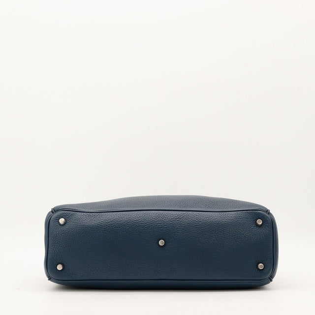 Fond du sac Christian Dior Diorissimo bleu marine avec pieds métalliques — AMANA Vintage