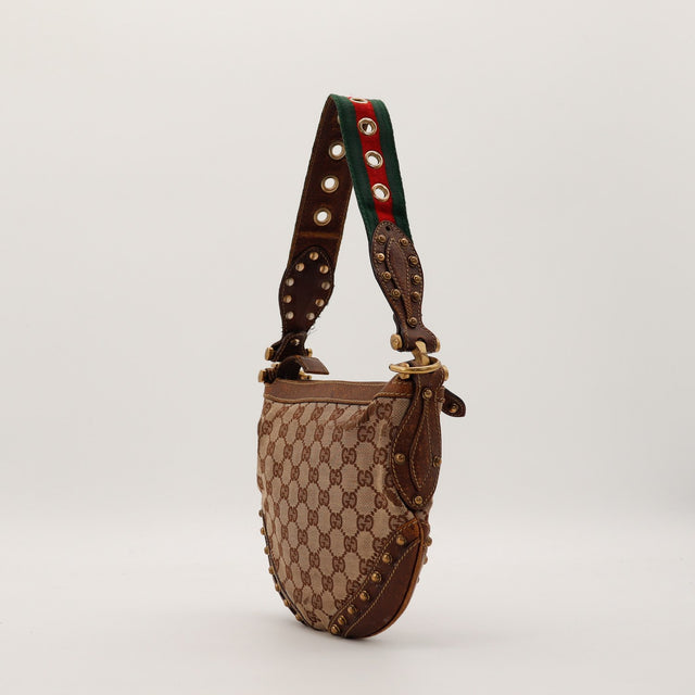 Sac Gucci Hobo Web de profil sangle Web vert rouge occasion — AMANA Vintage