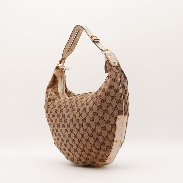 Intérieur doublure Gucci Hobo toile GG occasion authentique — AMANA Vintage