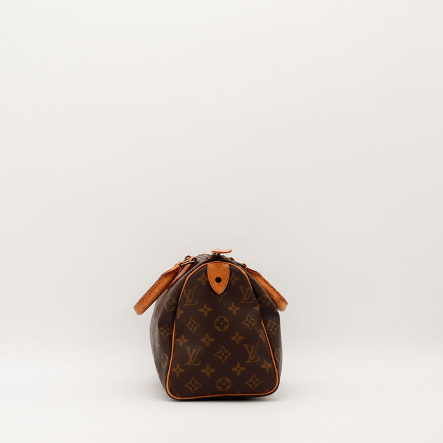 Vue de profil Louis Vuitton Speedy 25 toile Monogram — AMANA Vintage