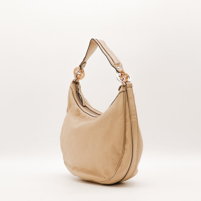 Intérieur doublure monogramme Gucci Twins Hobo beige — AMANA Vintage