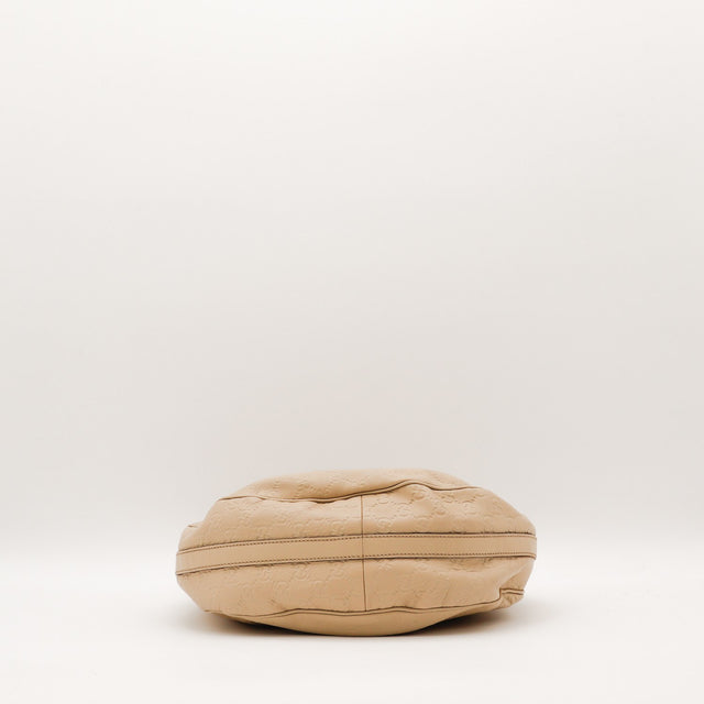 Coins et base Gucci Twins Hobo cuir Guccissima beige — AMANA Vintage