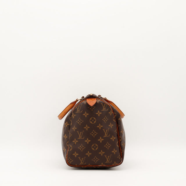 Vue de dessous Louis Vuitton Speedy 30 fond toile monogramme — AMANA Vintage
