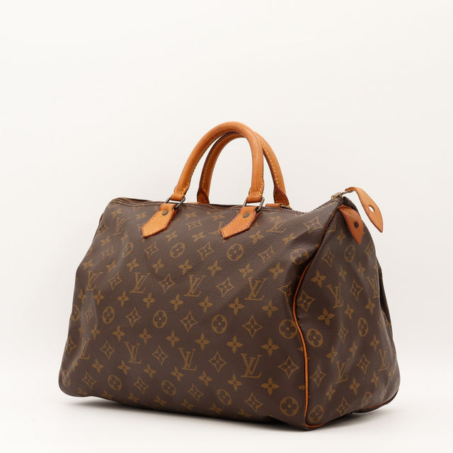 Vue de dos Louis Vuitton Speedy 35 Toile Monogramme occasion authentique — AMANA Vintage