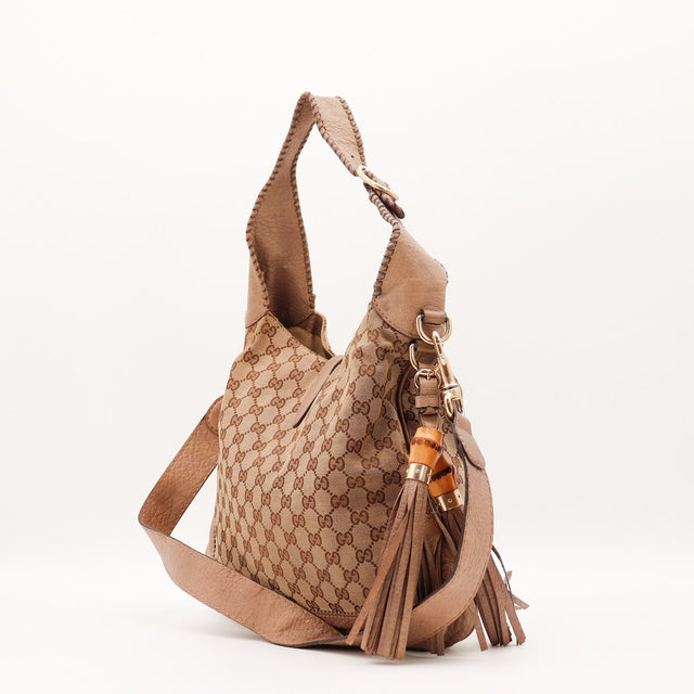 Coins et cuir vachette patiné Gucci New Jackie occasion authentique — AMANA Vintage