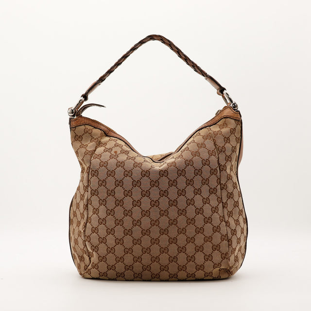 Gucci Hobo Bambou vue de dos toile GG Canvas occasion — AMANA Vintage