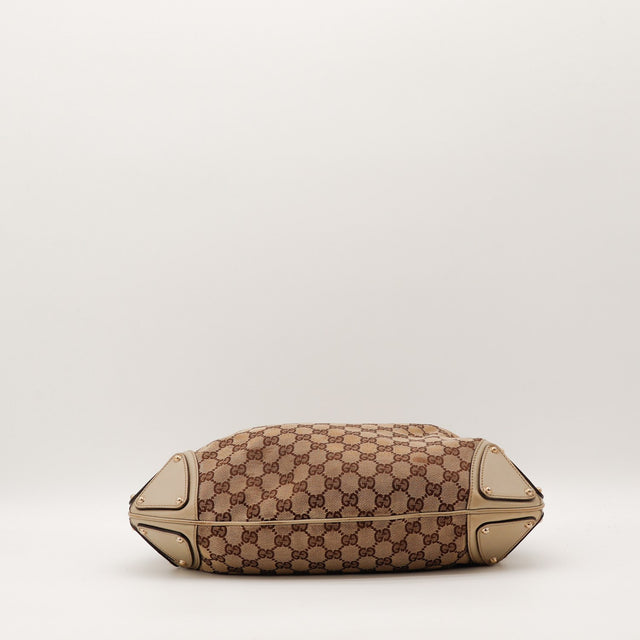 Interieur doublure toile GG Gucci Indy Hobo occasion authentique — AMANA Vintage