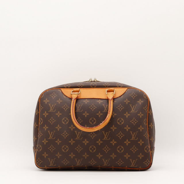 Détail des anses Louis Vuitton Deauville Toile Monogramme occasion authentique — AMANA Vintage