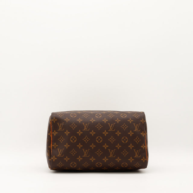Vue du dessous Louis Vuitton Speedy 30 fond Toile Monogram état général — AMANA Vintage