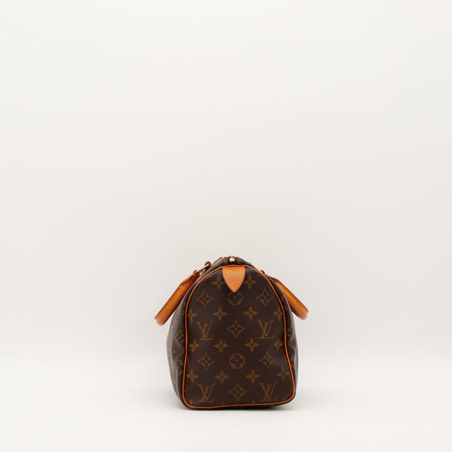 Vue de dessous Louis Vuitton Speedy 25 fond toile Monogram — AMANA Vintage