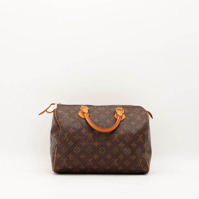 Vue de dessus Louis Vuitton Speedy 30 dos toile monogramme — AMANA Vintage