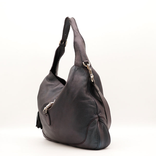 Detail fermoir piston bambou Gucci New Jackie noir occasion authentique — AMANA Vintage